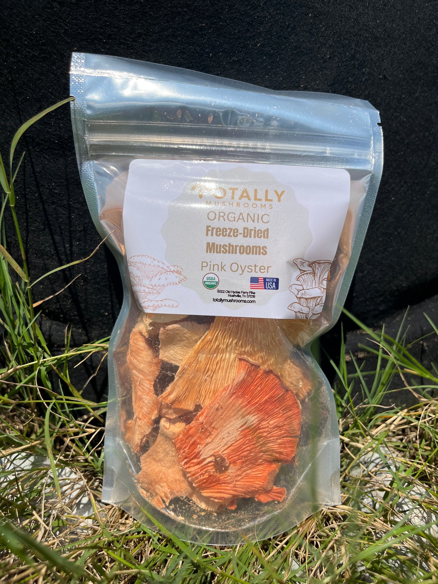 1/2 ounce Organic Freeze Dried Mushrooms - Pink Oyster