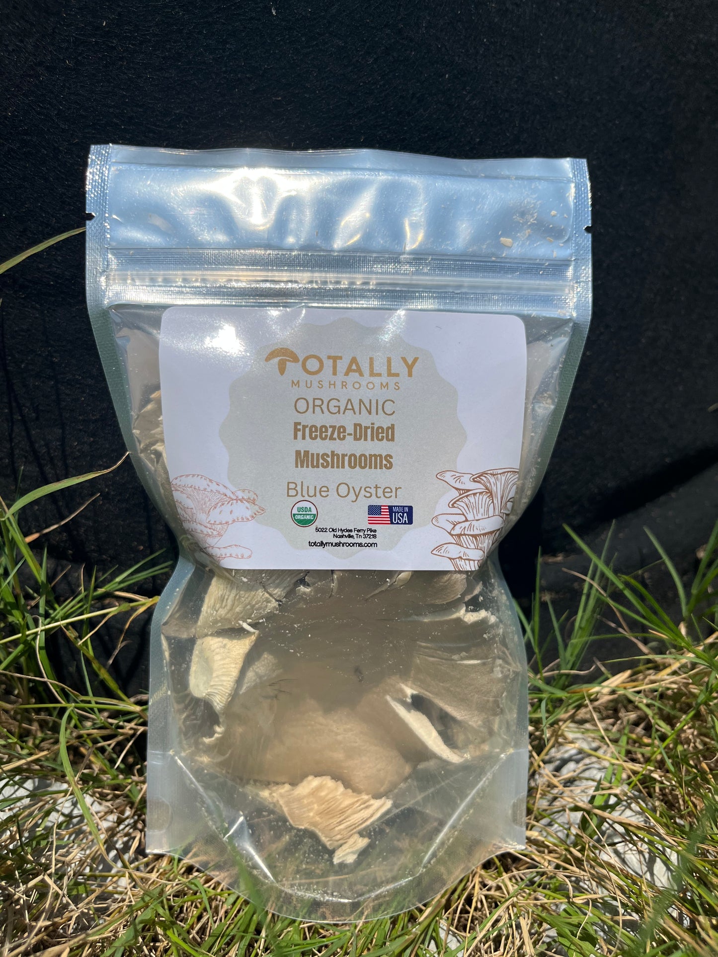 1/2 ounce Organic Freeze Dried Mushrooms - Blue Oyster